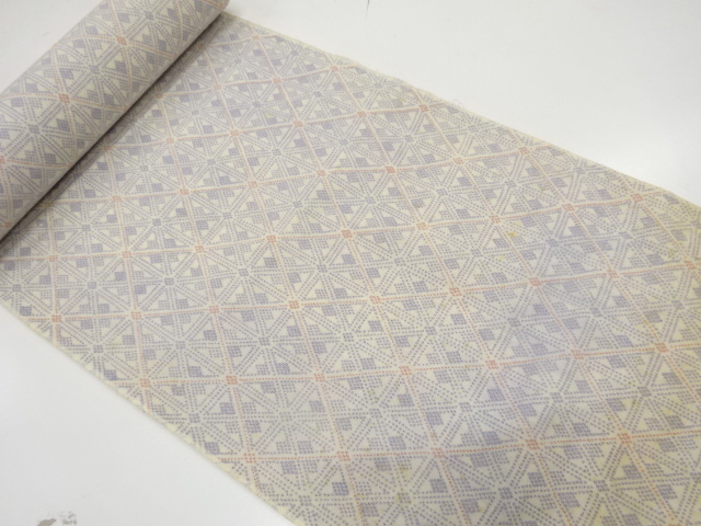 JAPANESE KIMONO / ANTIQUE BOLT FOR KIMONO / DIAMOND PATTERN